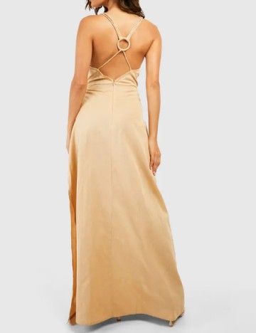 Rochie lunga Boohoo, maro deschis