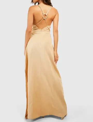 Rochie lunga Boohoo, maro deschis