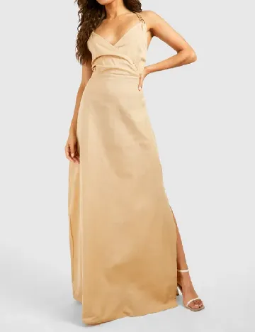 Rochie lunga Boohoo, maro deschis