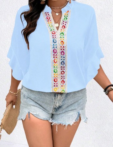 Bluza SHEIN CURVE, bleu