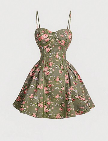 Rochie scurta SHEIN, verde