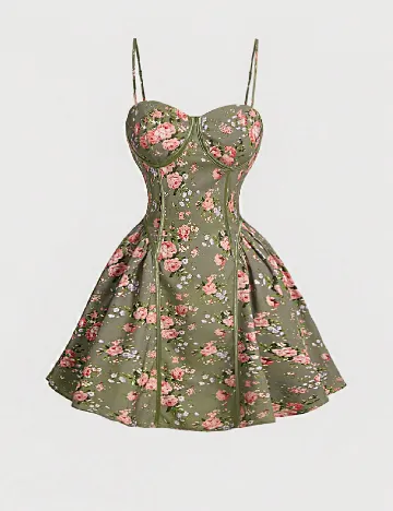 Rochie scurta SHEIN, verde