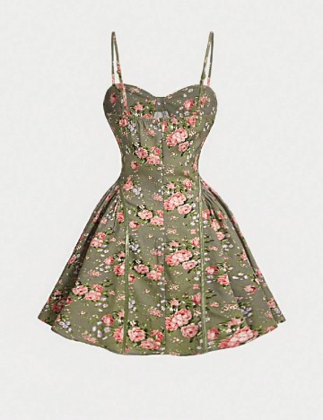 Rochie scurta SHEIN, verde