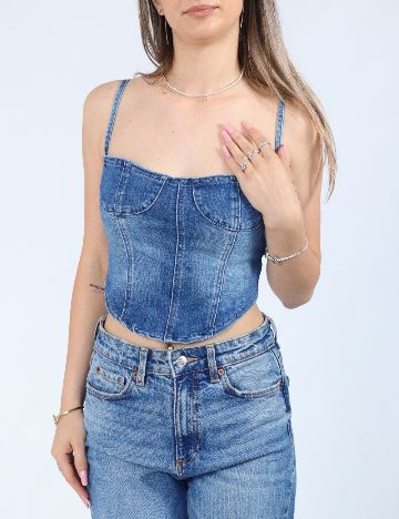 Top PRETTYLITTLETHING, albastru