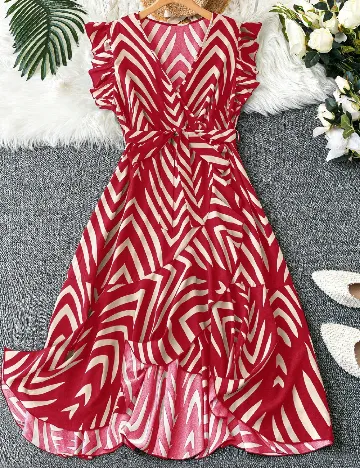 Rochie medie SHEIN CURVE, rosu