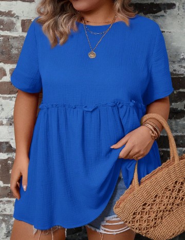 Bluza SHEIN CURVE, albastru