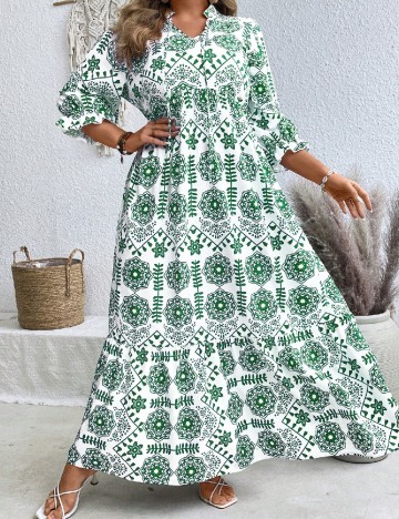 Rochie lunga SHEIN CURVE, verde