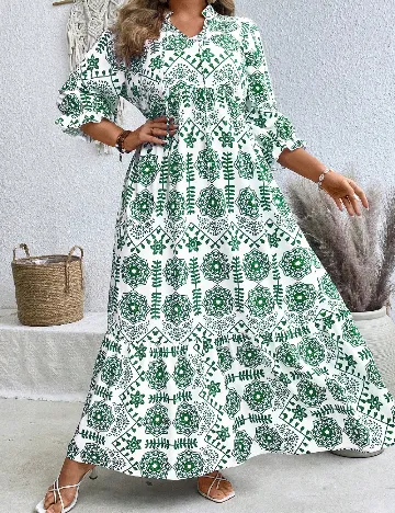 Rochie lunga SHEIN CURVE, verde
