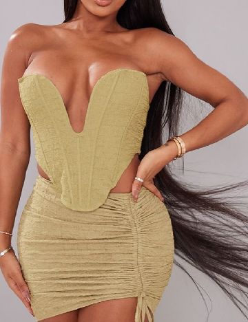 Corset PRETTYLITTLETHING, verde