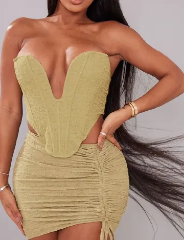Corset PRETTYLITTLETHING, verde