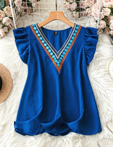 Bluza SHEIN CURVE, albastru