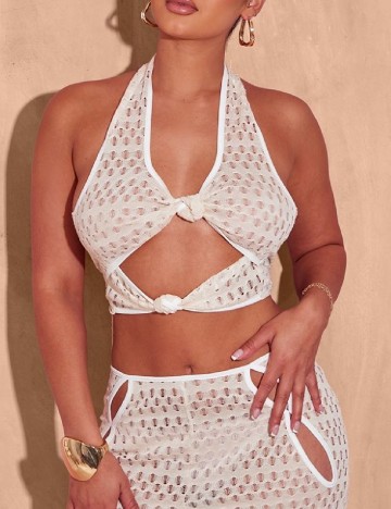 Top PRETTYLITTLETHING, crem