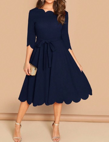Rochie medie SHEIN, bleumarin inchis