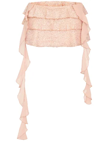 Fusta PRETTYLITTLETHING, crem Crem