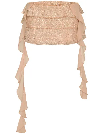 Fusta PRETTYLITTLETHING, crem