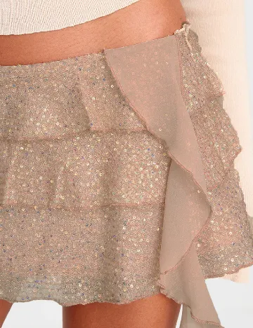 Fusta PRETTYLITTLETHING, crem
