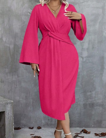 Rochie medie SHEIN CURVE, roz