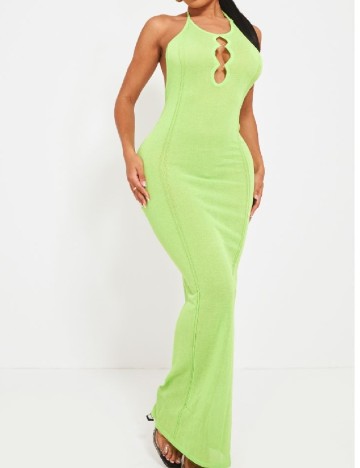 Rochie lunga PRETTYLITTLETHING, verde