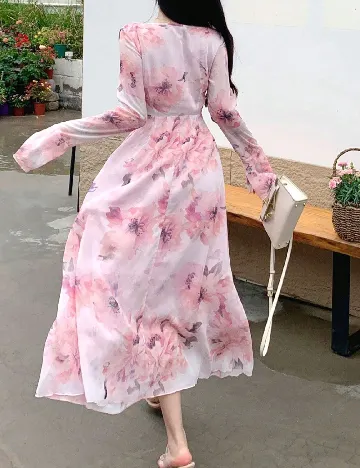 Rochie medie Dazy, roz