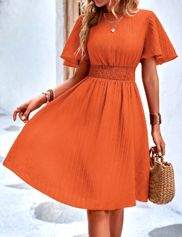 Rochie scurta SHEIN, portocaliu