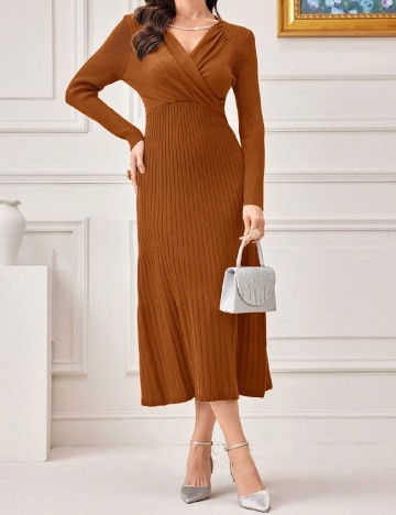 Rochie medie SHEIN, maro