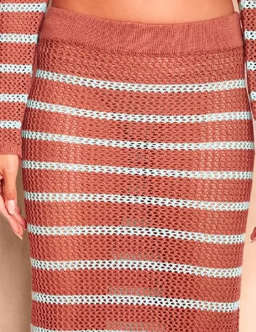 Fusta de plaja PRETTYLITTLETHING, maro