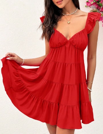 Rochie scurta SHEIN, rosu