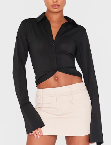 Fusta PRETTYLITTLETHING, crem