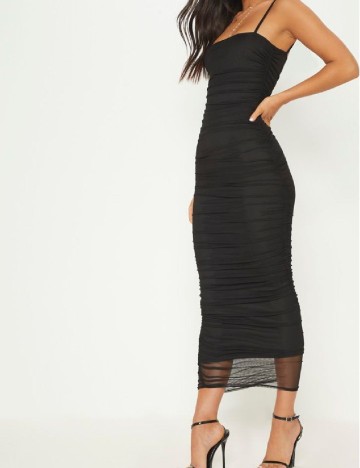 Rochie medie PRETTYLITTLETHING, negru