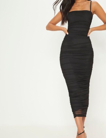 Rochie medie PRETTYLITTLETHING, negru