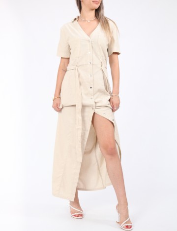 Rochie lunga Only, bej