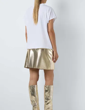 Tricou Noisy May, alb Alb