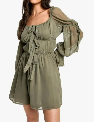 Rochie scurta Boohoo, kaki