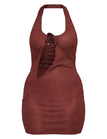 Rochie de plaja PRETTYLITTLETHING, maro