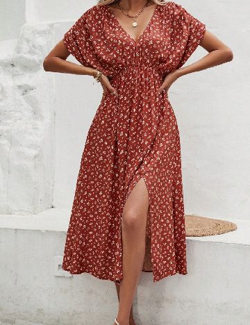 Rochie medie SHEIN, maro