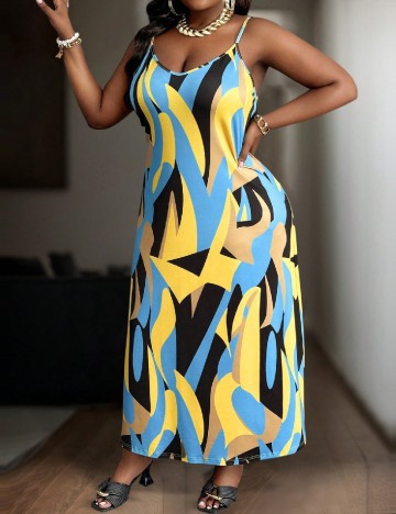 Rochie lunga SHEIN CURVE, mix culori