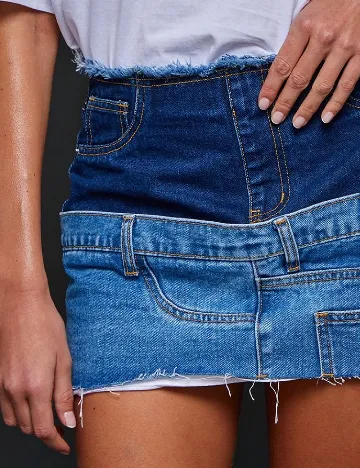 Fusta PRETTYLITTLETHING, albastru Albastru