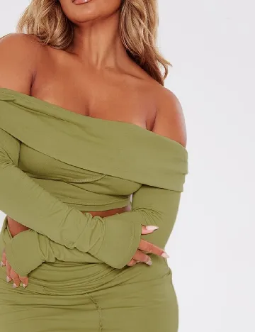 Top PRETTYLITTLETHING, verde Verde