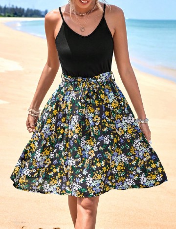 Rochie scurta SHEIN, floral print