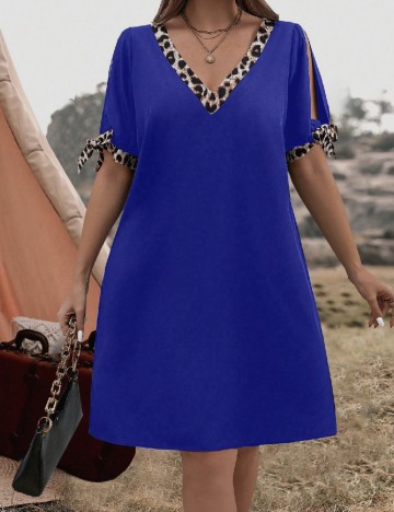 Rochie scurta SHEIN CURVE, albastru