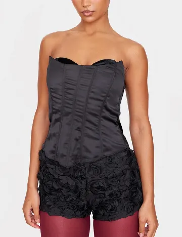 Corset PRETTYLITTLETHING, negru Negru
