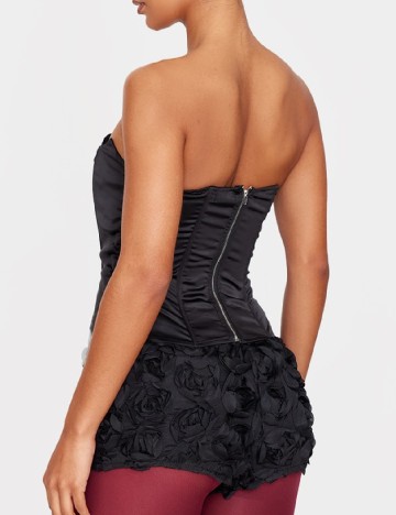 Corset PRETTYLITTLETHING, negru