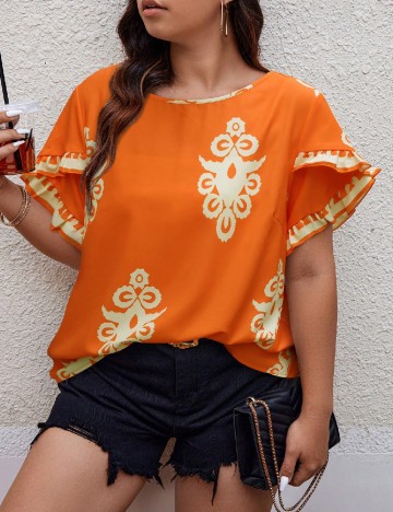 Bluza SHEIN CURVE, portocaliu