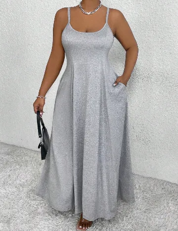 Rochie lunga SHEIN CURVE, gri