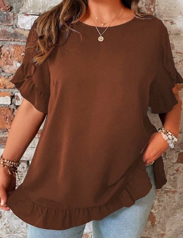 Bluza SHEIN CURVE, maro