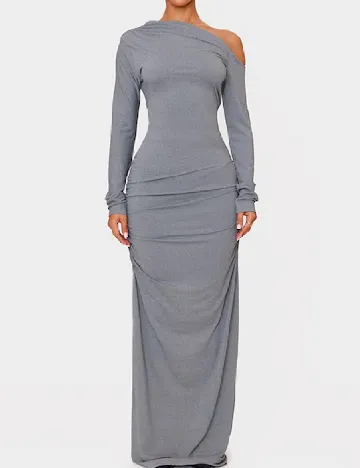 Rochie lunga PRETTYLITTLETHING, gri