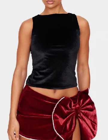 Top PRETTYLITTLETHING, negru Negru