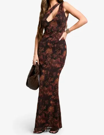 Rochie lunga Boohoo, maro Maro