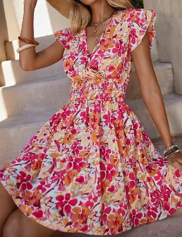Rochie scurta SHEIN, floral Floral print