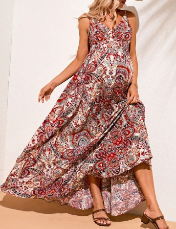 Rochie lunga SHEIN Maternity, mix culori